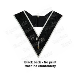 Masonic Officer's collar – ASSR – 30th degree – CKS – Deuxième Grand Juge – Machine-embroidered