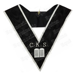 Masonic collar – Scottish Rite (ASSR) – 30th degree – CKS – Grand Orator – Machine embroidery