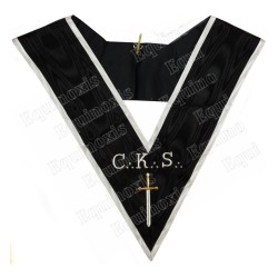 Masonic collar – Scottish Rite (ASSR) – 30th degree – CKS – Grand Guard of the Camps – Machine embroidery