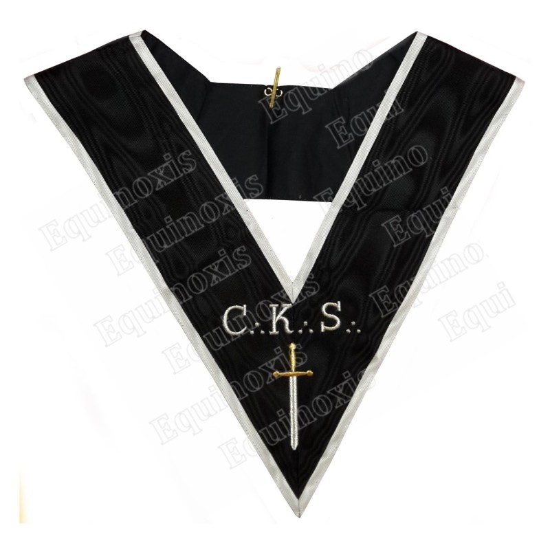 Masonic Officer's collar – ASSR – 30th degree – CKS – Grand Guard of the Camps – Machine-embroidered