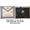 Leather Masonic apron – Traditional French Rite – Master Mason – GLTSO