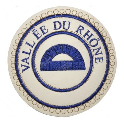 Masonic badge – Provincial Grand Rank Undress – Grand Surintendant – Vallée du Rhône – Machine embroidery
