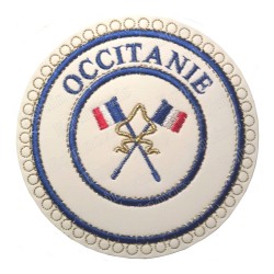 Masonic badge – Provincial Grand Rank Undress – Passé Grand Porte-Etendard – Occitanie – Machine embroidery