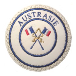 Masonic badge – Provincial Grand Rank Undress – Passé Grand Porte-Etendard – Austrasie – Machine embroidery