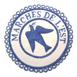 Masonic badge – Provincial Grand Rank Undress – Past Grand Expert – Les Marches de l'Est – Hand embroidery