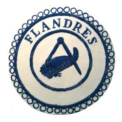 Masonic badge – Provincial Grand Rank Undress – Grand Intendant – Flandres – Hand embroidery