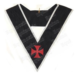 Masonic collar – Scottish Rite (AASR) – 30th degree – Templar cross – Machine embroidery