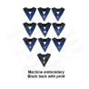Masonic Officers' collars – Operative Rite of Solomon – 9-Officers set – Machine embroidery – Mourning back