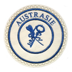 Masonic badge – Provincial Grand Rank Undress – Grand Archiviste – Austrasie – Machine embroidery