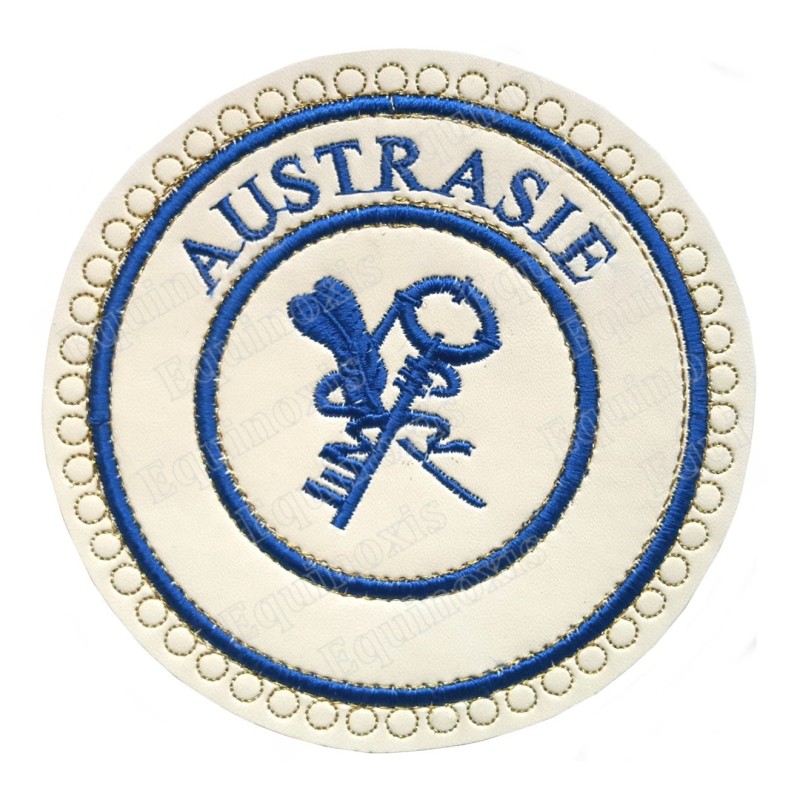 Badge / Macaron GLNF – Petite tenue provinciale – Grand Archiviste – Austrasie – Brodé machine