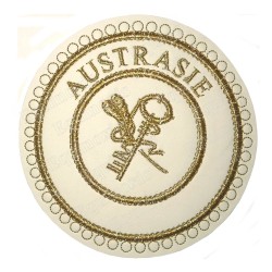 Masonic badge – Grande tenue provinciale – Grand Archiviste Provincial – Austrasie – Machine embroidery