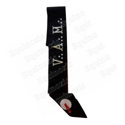 Masonic sash – French Chapter – V.A.M. – 1st Order / 2nd Order – Lettres droites – Machine embroidery