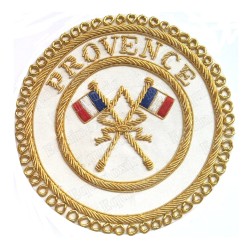 Masonic badge – Grande tenue provinciale – Passé Grand Porte-Etendard – Provence – Hand embroidery