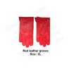 Masonic leather gloves – Red – Size 8