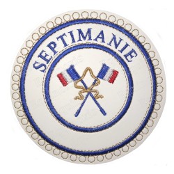 Masonic badge – Provincial Grand Rank Undress – Passé Grand Porte-Etendard – Septimanie – Machine embroidery