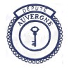 Badge / Macaron GLNF – Petite tenue provinciale – Député Grand Trésorier – Auvergne - Brodé main