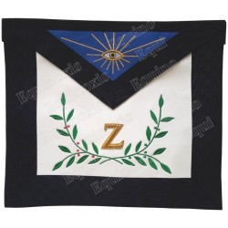 Fake-leather Masonic apron – Scottish Rite (AASR) – 4ème degré – Acacia + Z