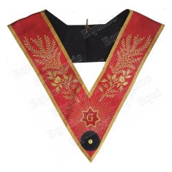 Masonic collar – Grand French Chapter – Supreme Commander – Machine embroidery