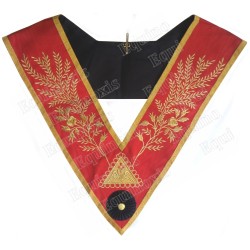 Masonic collar – Grand French Chapter – Supreme Commander of Honor – Machine embroidery