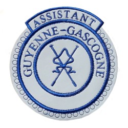 Badge GLNF – Petite tenue provinciale – Assistant Grand Directeur des Cérémonies – Guyenne-Gascogne – Machine embroide