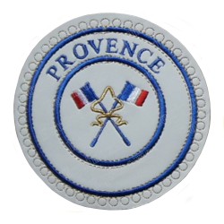 Badge GLNF – Petite tenue provinciale – Passé Grand Porte-Etendard – Provence – Machine embroidery
