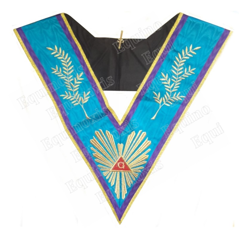 Masonic collar – Memphis-Misraim – Past Worshipful Master – Version Robert Ambelain – Machine embroidery