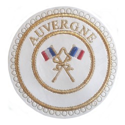 Masonic badge – Grande tenue provinciale – Passé Grand Porte-Etendard – Auvergne – Machine embroidery