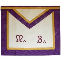 Fake-leather Masonic apron – Memphis-Misraim – Master Mason – Purple