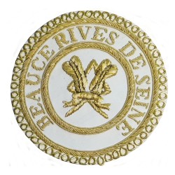 Badge GLNF – Grande tenue provinciale – Grand Secretary – Beauce – Rives de Seine – Hand embroidery
