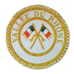 Badge GLNF – Grande tenue provinciale – Passé Grand Porte-Etendard – Vallée du Rhône – Hand embroidery