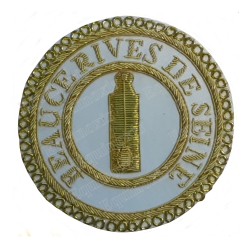 Badge GLNF – Grande tenue provinciale – Deuxième Grand Surveillant – Corse – Hand embroidery