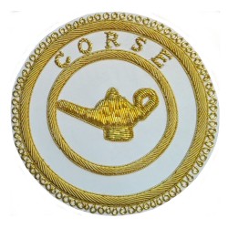 Badge GLNF – Grande tenue provinciale – Précepteur du Rite – Corse – Hand embroidery