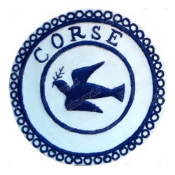 Badge GLNF – Petite tenue provinciale – Précepteur du Rite – Corse – Hand embroidery