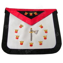Leather Masonic apron – Scottish Rite (AASR) – 9th degree – Rounded angles
