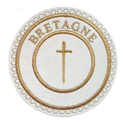 Badge GLNF – Grande tenue provinciale – Passé Grand Tuileur – Bretagne – Machine embroidery