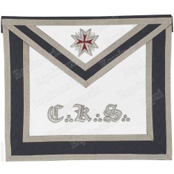 Fake-leather Masonic apron – Scottish Rite (AASR) – 30th degree – Knight Kadosch – CKS