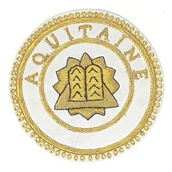 Badge GLNF – Grande tenue provinciale – Passé Grand Elémosinaire – Aquitaine – Hand embroidery