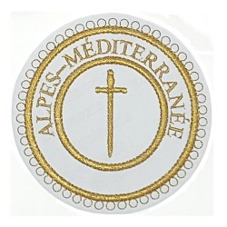 Badge GLNF – Grande tenue provinciale – Passé Grand Tuileur – Alpes-Méditerranée – Machine embroidery