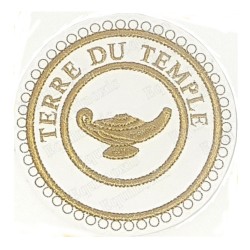 Badge GLNF – Grande tenue provinciale – Précepteur York – Terre du Temple – Machine embroidery