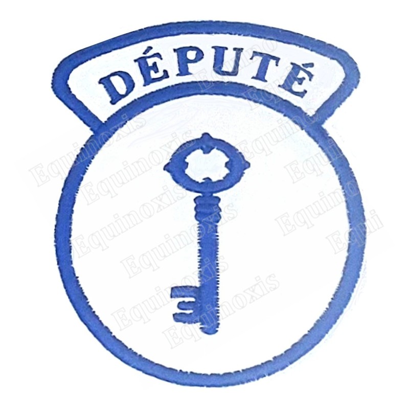 Badge / Macaron GLNF – Petite tenue nationale – Député Grand Trésorier – Brodé machine