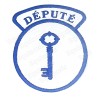 Badge / Macaron GLNF – Petite tenue nationale – Député Grand Trésorier – Brodé machine