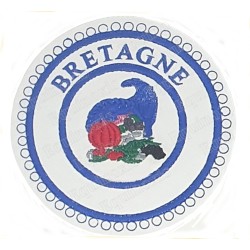 Badge GLNF – Petite tenue provinciale – Grand Intendant – Bretagne – Bleu – Machine embroidery