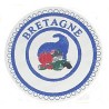 Badge / Macaron GLNF – Petite tenue provinciale – Grand Intendant – Bretagne – Bleu – Brodé machine