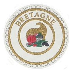 Badge GLNF – Grande tenue provinciale – Grand Intendant – Bretagne – Bleu – Machine embroidery