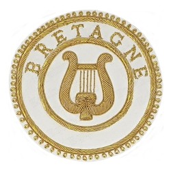 Badge GLNF – Grande tenue provinciale – Grand Organist – Bretagne – Hand embroidery