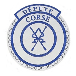 Badge GLNF – Petite tenue provinciale – Député Grand Directeur des Cérémonies – Corse – Machine embroidery