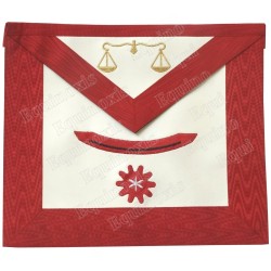 Fake-leather Masonic apron – Scottish Rite (AASR) – 7ème degré – SCPLF – Machine embroidery