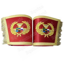 Masonic gauntlets – American Royal Arch (ARA) – Past High Priest – Hand embroidery
