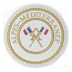 Badge GLNF – Grande tenue provinciale – Passé Grand Porte-Etendard – Alpes-Méditerranée – Machine embroidery