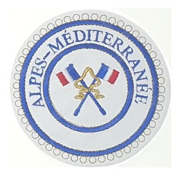 Badge GLNF – Petite tenue provinciale – Passé Grand Porte-Etendard – Alpes-Méditerranée  – Machine embroidery
